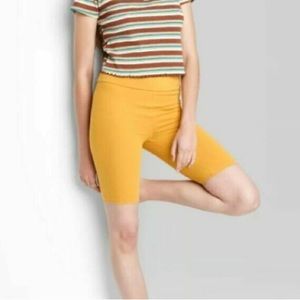 Wild Fable biker shorts size S, mustard yellow.